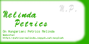melinda petrics business card